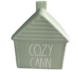 Rae Dunn COZY CABIN Ceramic Holiday Village House - NWT - Etched Font
